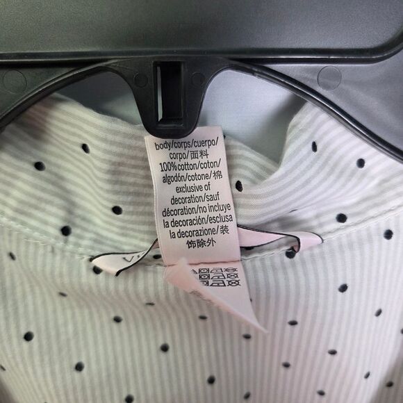 Victoria’s Secret White Polka Dot Cotton Pajama Top Size XL - Picture 8 of 8